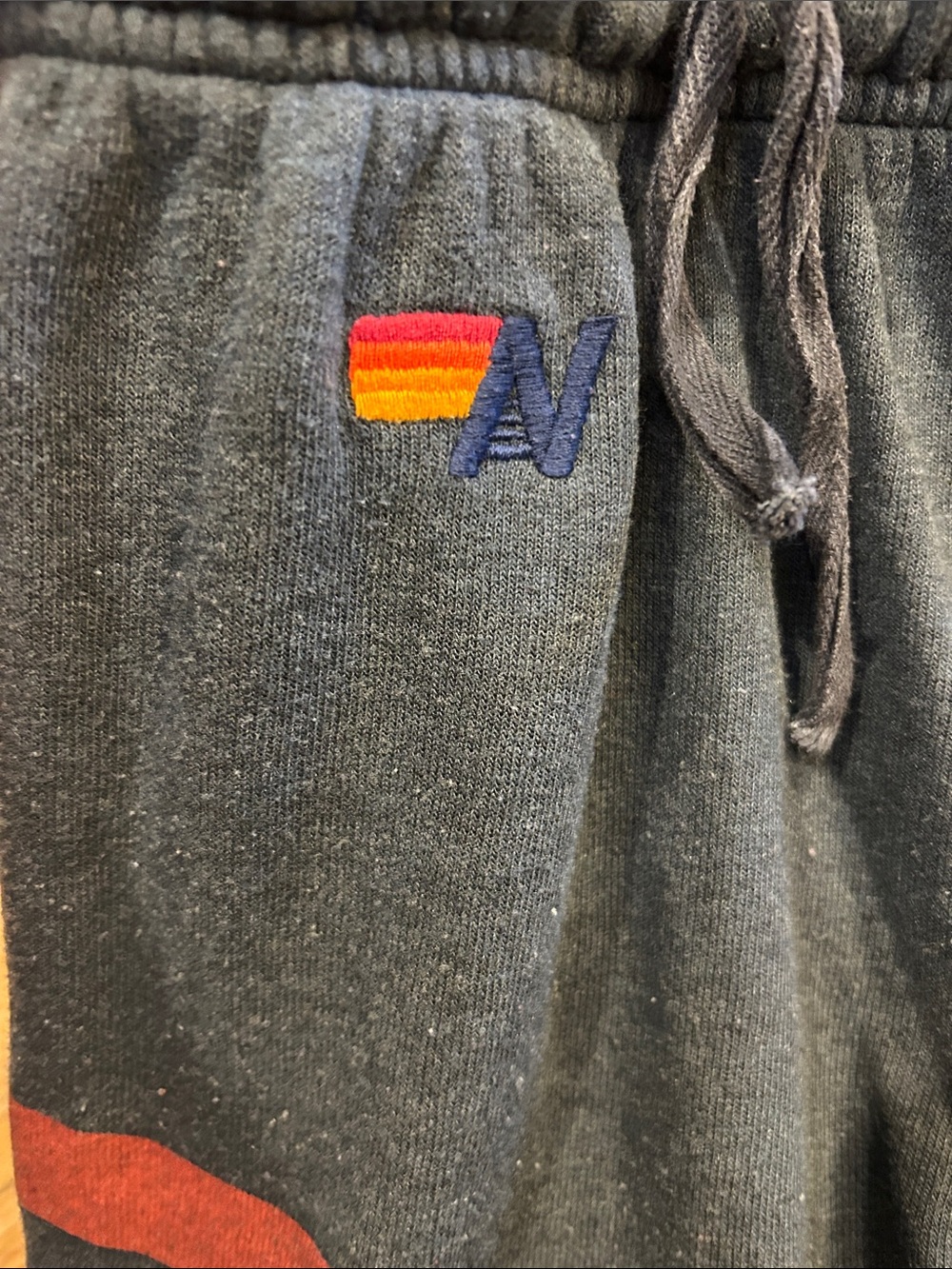 Aviator Nation Charcoal Joggers with Rainbow Logo Women’s XS - Picture 3 of 7
